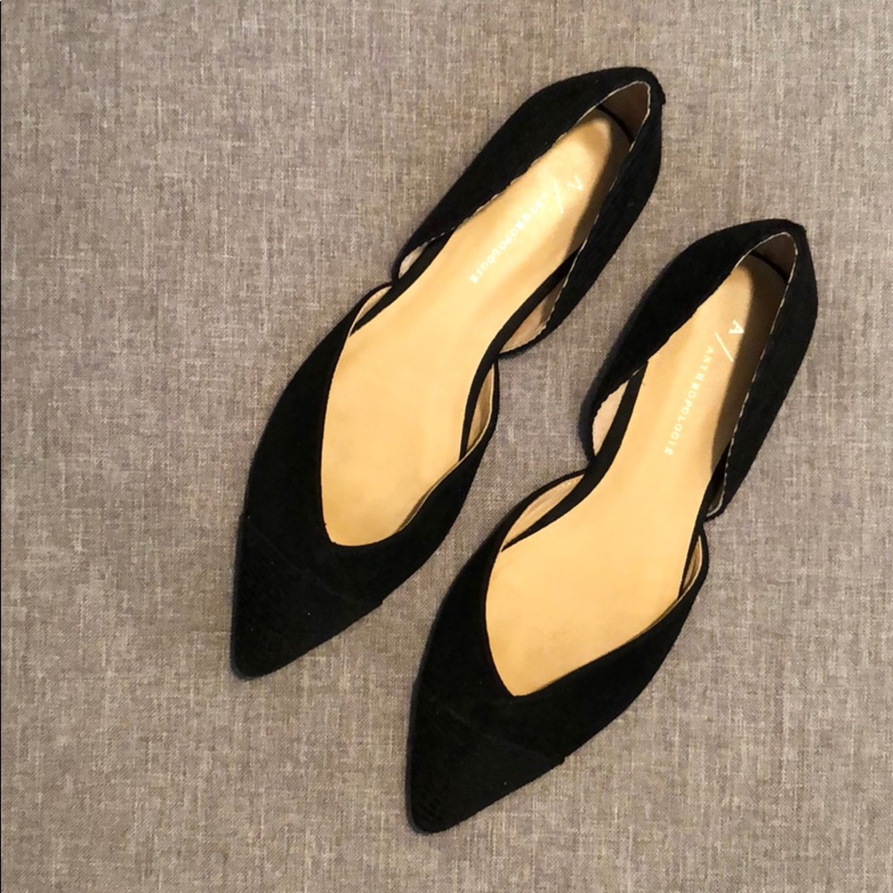 Anthropologie Pointed D’Orsay Flats